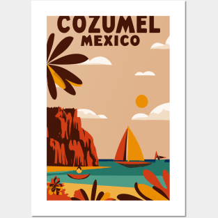 A Vintage Travel Art of Cozumel - Mexico Posters and Art